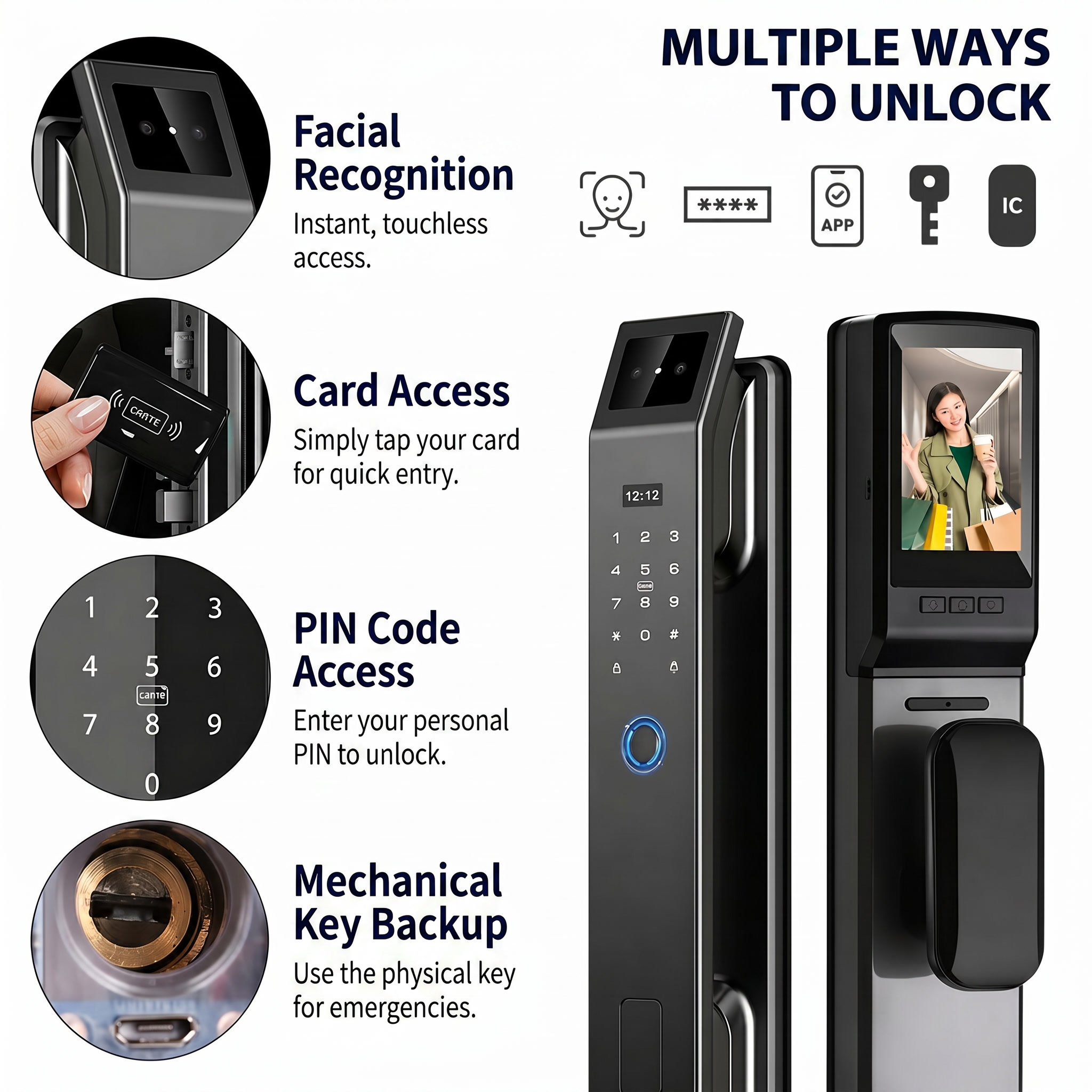 Smart Secure Lock – Keyless Door Lock with Face Recognition & App Control