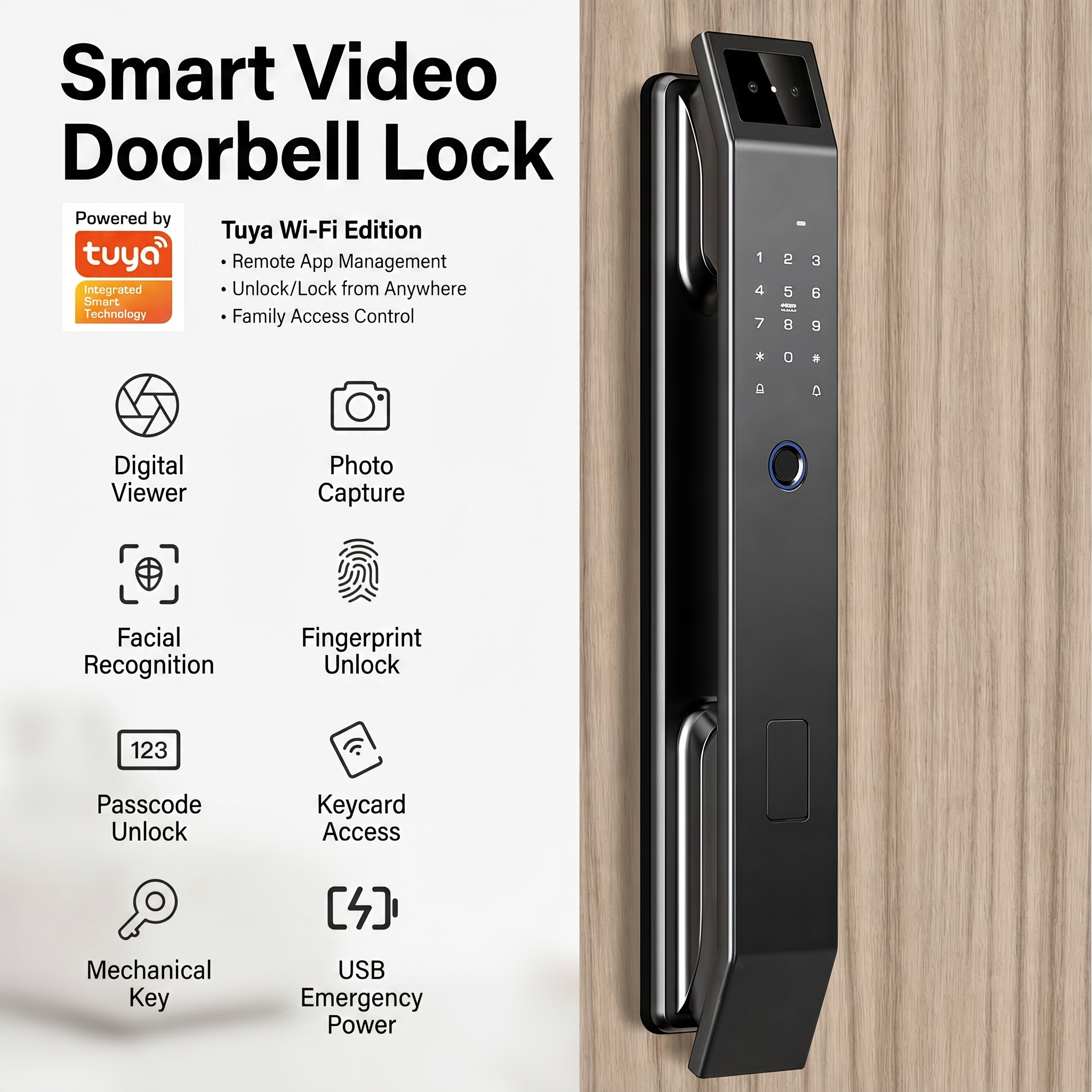Smart Secure Lock – Keyless Door Lock with Face Recognition & App Control