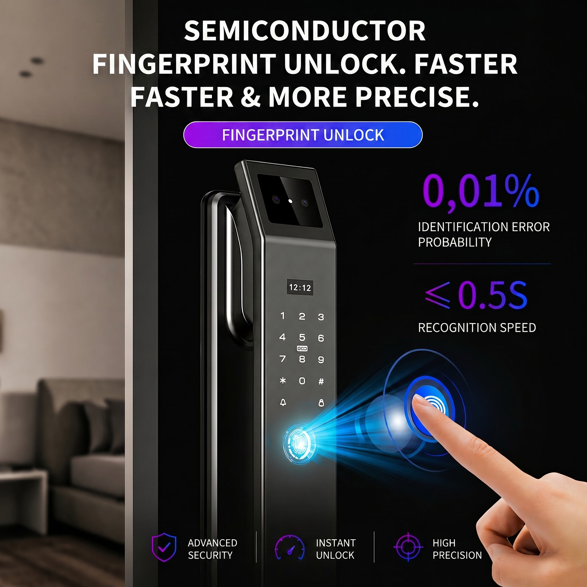 Smart Secure Lock – Keyless Door Lock with Face Recognition & App Control